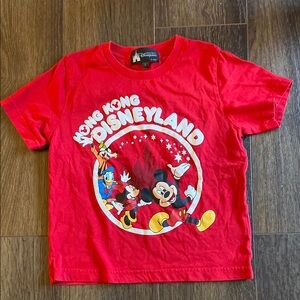 Disneyland Hong Kong Kids Red T-Shirt